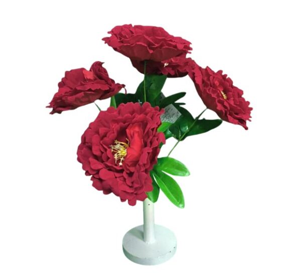 RAMO CON 5 FLORES SOLO ROJAS
