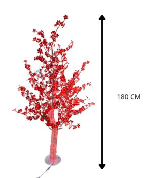 ARBOL LED ROJO 180 CM