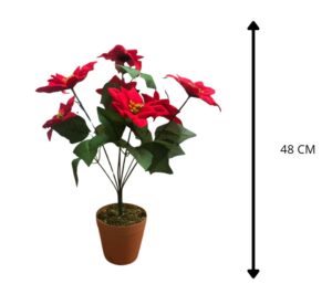 FLOR DE PASCUA ROJA EN MACETA 48 CM