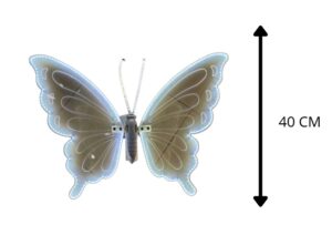 MARIPOSA CON MOVIMIENTO 110V PLAT PIN, LUZ BLANCA
