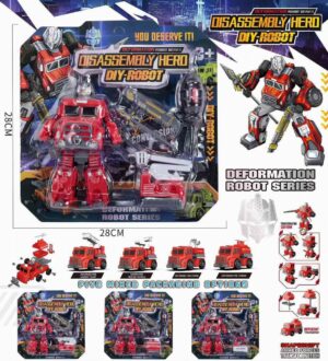 CARRO ROBOT BOMBERO ROJO