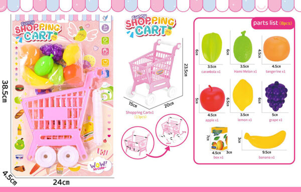 CARRITO DE SUPERMERCADO CON FRUTAS