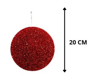 BOLA DE NAVIDAD ROJA 20 CM
