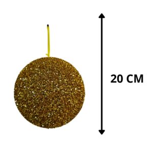 BOLA DE NAVIDAD DORADA 20 CM