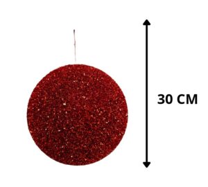 BOLA DE NAVIDAD ROJA 30 CM