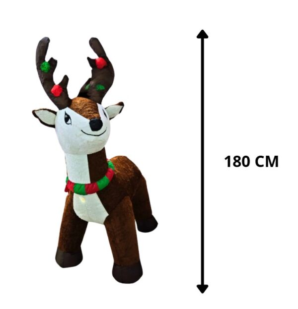 RENO INFLABLE DE PELUCHE 180 CM