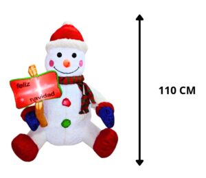MUÑECO DE NIEVE INFLABLE DE PELUCHE 110 CM