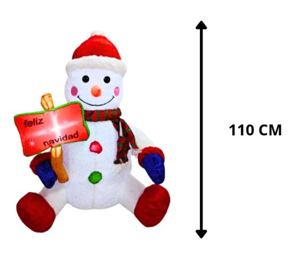 MUÑECO DE NIEVE INFLABLE DE PELUCHE 110 CM