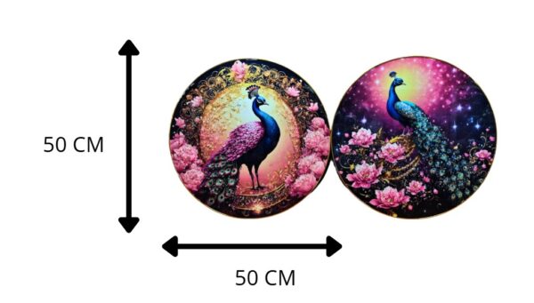 CUADRO DE PAVO REAL 50 CM