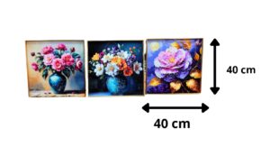 CUADRO DE FLORES 40X40 CM