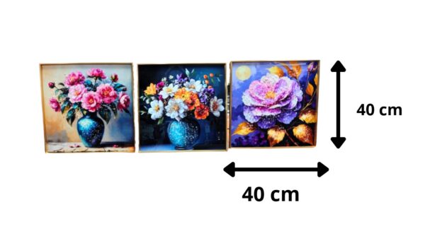 CUADRO DE FLORES 40X40 CM