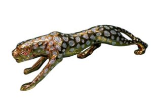 ADORNO LEOPARDO DE RESINA DORADO