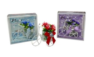 BICICLETA CON FLORES SURTIDA 3 COLORES