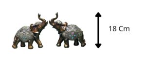 ADORNO DE ELEFANTE RESINA 18 CM