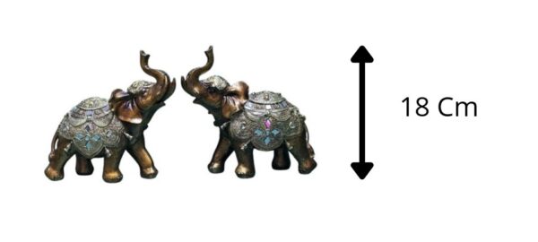 ADORNO DE ELEFANTE RESINA 18 CM