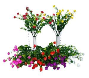 FOLLAJE CON ROSITAS 6 COLORES