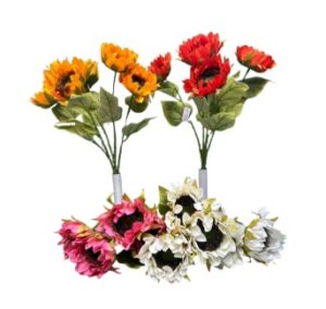 RAMO DE GIRASOLES X 5  (4 COLORES)