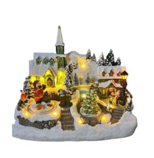 VILLA NAVIDEÑA CON LUZ, SONIDO Y MOVIMIENTO (USB)