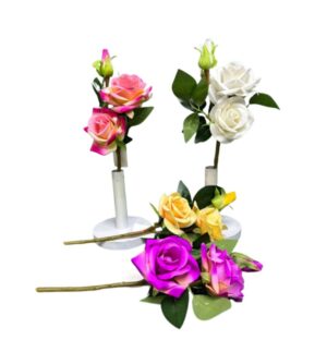VARA DE 2 ROSAS 1 BOTON (4 COLORES)