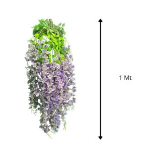 COLGANTE DE FLORES LILA 1 MT