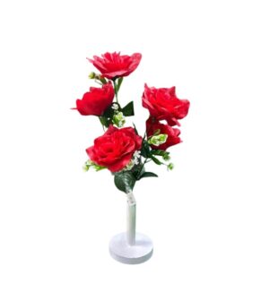 RAMO DE ROSAS ROJAS CON BRILLANTINA (5 FLORES)