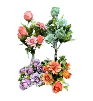 RAMO DE ROSAS ENVEJECIDO 4 COLORES