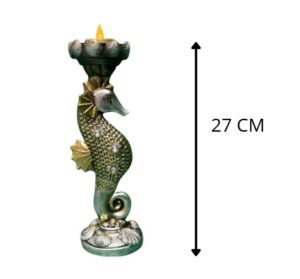 CANDELABRO CABALLO DE MAR 10 X 27 CM