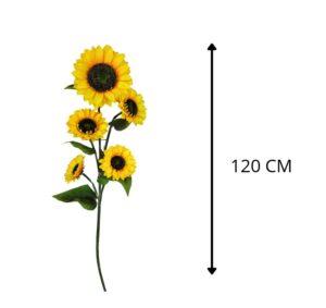 VARA DE GIRASOL 5 FLORES 120 CM