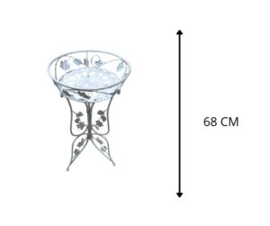 MESA DE METAL DECORATIVA BLANCA