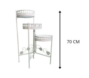MESA DE METAL DECORATIVA BLANCA