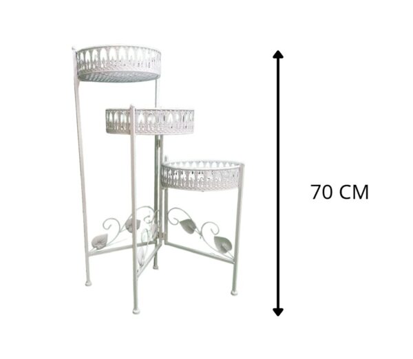 MESA DE METAL DECORATIVA BLANCA
