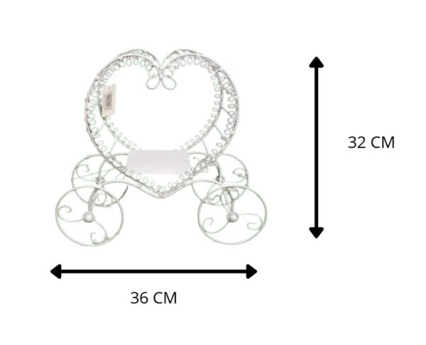 ADORNO DE METAL CORAZÓN BLANCO