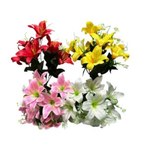 RAMO LIRIO DE 9 FLORES X 4 COLORES