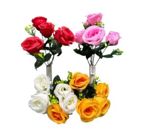 RAMO DE ROSAS CON 5 FLORES 4 COLORES