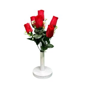 RAMO DE 7 FLORES ROJAS