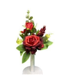 RAMO PEQUEÑO DE FLORES ROJAS