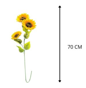 VARA DE GIRASOL 85 CM 3 FLORES