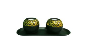 1 SET 2 CANDELABROS Y PLATO