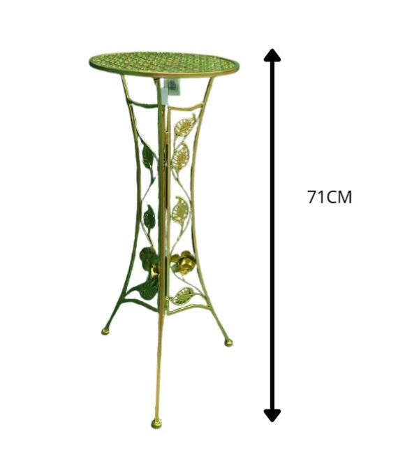 MESA METAL DECORATIVA DORADA