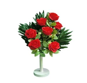 RAMO CON 7 FLORES SOLO ROJAS