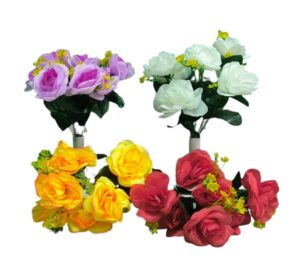 RAMO DE ROSA CON 7 FLORES *4 COLORES