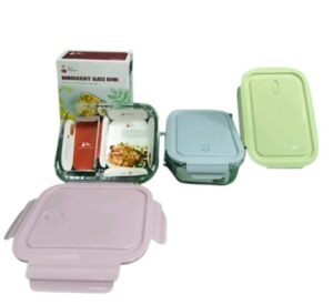 RECIPIENTE PARA COMIDA SURTIDO VERDE Y AZUL