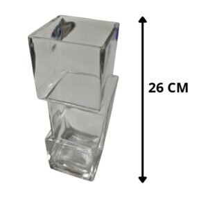 JARRONES DE VIDRIO DE 26 CM