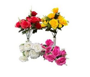 RAMO DE ROSAS X 9 SURTIDO 4 COLORES