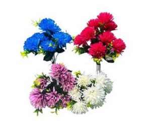 RAMO DE CRISANTEMOS X 9 FLORES SURTIDO 4 COLORES