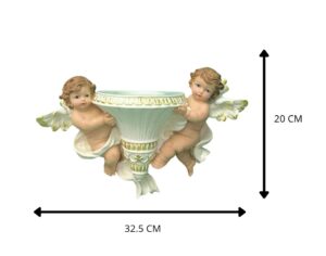 JARRON DE PARED CON ANGELES 32.5 X 10.5 X 20CM