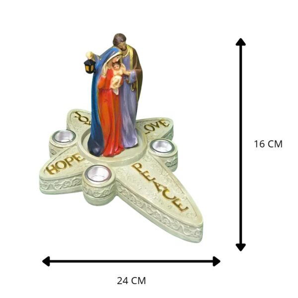 CANDELABRO DE ADVIENTO  4 X 25 X 19.5 X 16 CM