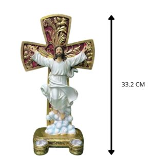 CANDELABRO JESUS RESUCITADO 33.2 CM
