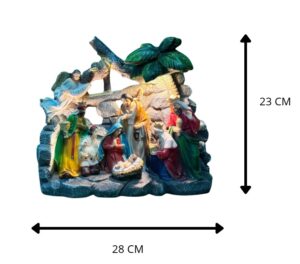 NACIMIENTO CON LUZ 28 X 10.5 X 23 CM
