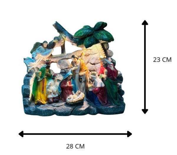 NACIMIENTO CON LUZ 28 X 10.5 X 23 CM